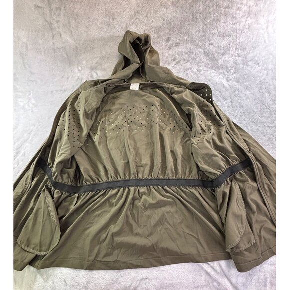 Cali Sport+ Jacket Women's 2X Olive Green Hooded w/Zipper and reflective pockets - Picture 4 of 7